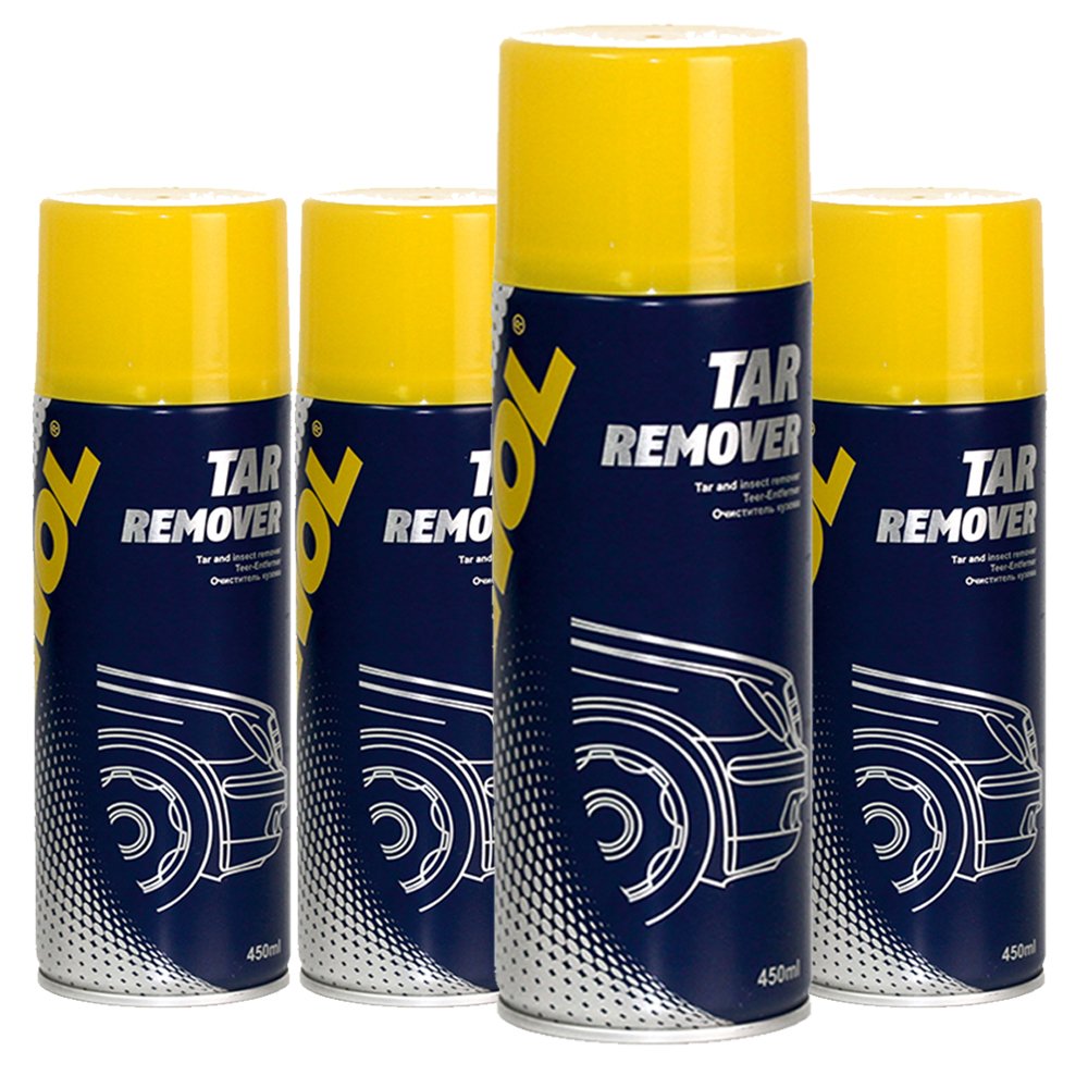 MANNOL 4 x 450ml 9668 Tar Remover/Teer- Insekten- Entferner Loesungsmittel Spray von MANNOL