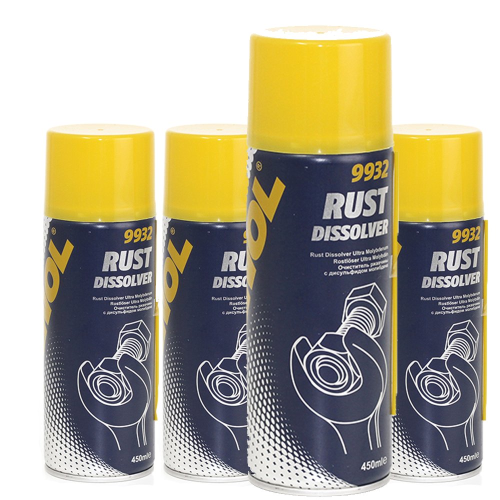 MANNOL 4 x 450ml 9932 Rust Dissolver/Rostloeser + Molybden MoS2 Multifunktionsray MANNOL 4 x 450ml 9932 Rust Dissolver/Rostloeser + Molybden MoS2 Multifunktionsray von MANNOL
