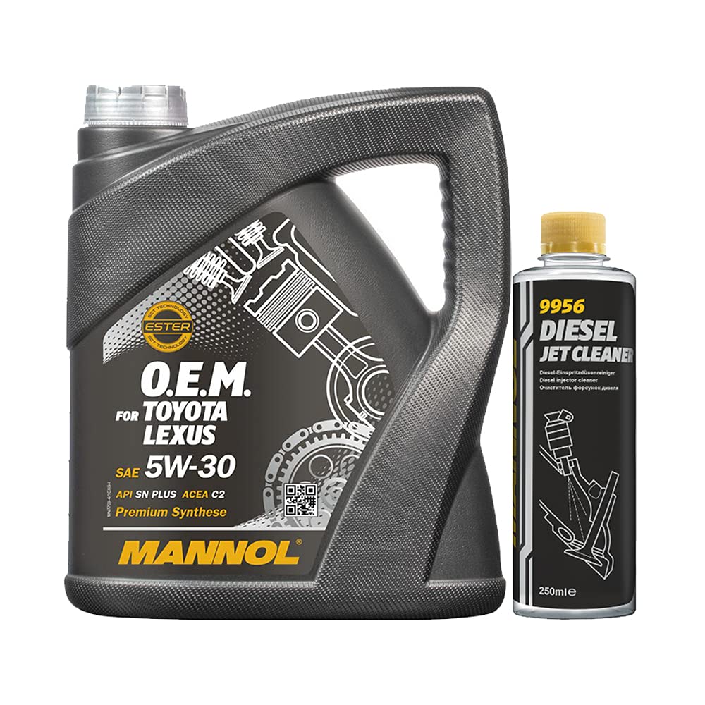 MANNOL 4l, 7709 O.E.M. 5W-30 C2 + Diesel Jet Cleaner Düsenreiniger - Kraftstoff Additiv 250 ml MANNOL 4l, 7709 O.E.M. 5W-30 C2 + Diesel Jet Cleaner Düsenreiniger - Kraftstoff Additiv 250 ml von MANNOL