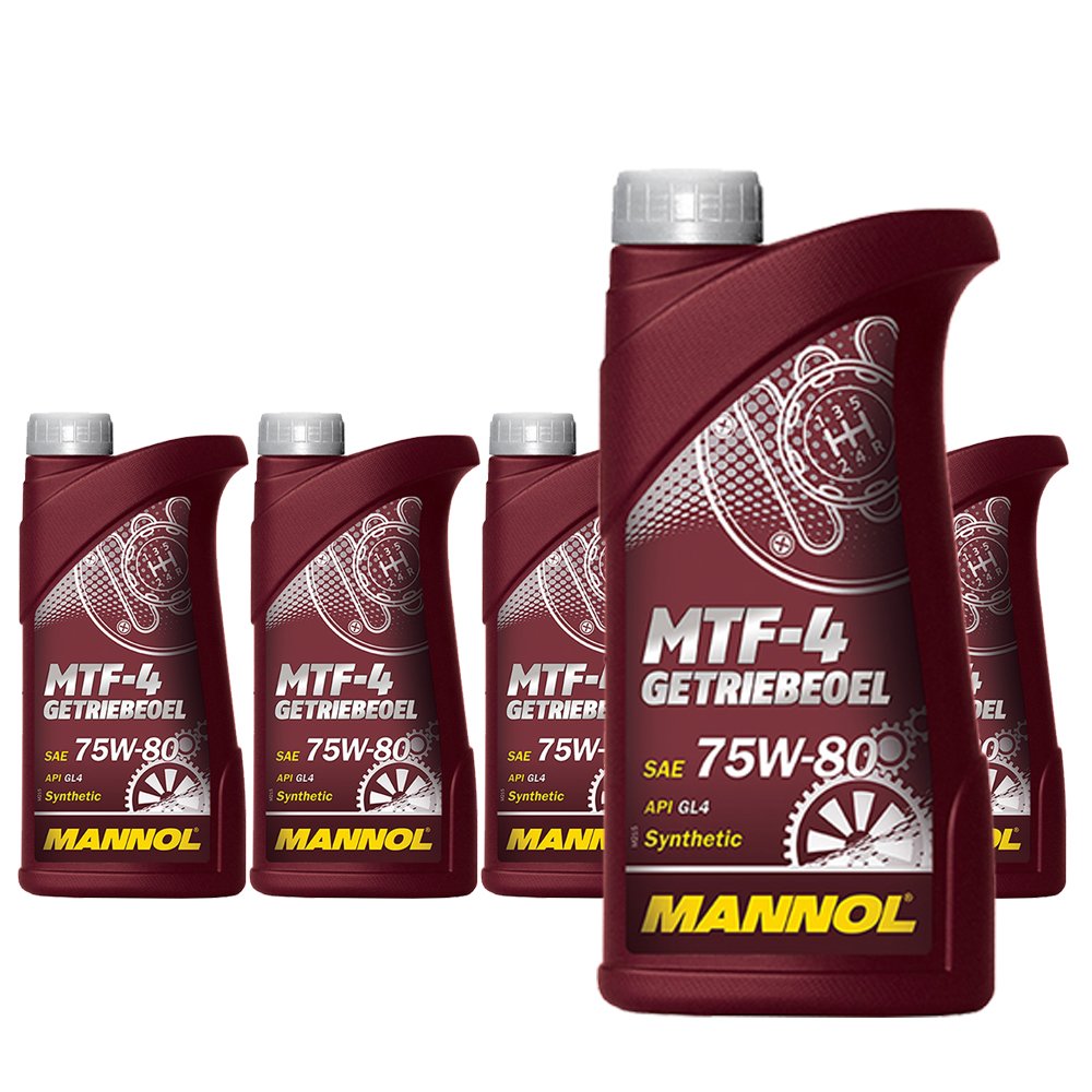 MANNOL 5 x 1 Liter, MTF-4 Getriebeoel 75W-80 API GL-4 MANNOL 5 x 1 Liter, MTF-4 Getriebeoel 75W-80 API GL-4 von MANNOL