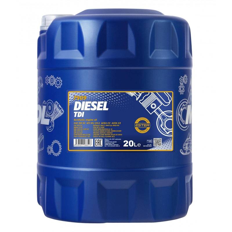 Original MANNOL 1x20 Liter Diesel TDI 5W-30 API SN/CF Öl Motoröl MN7909-20 von MANNOL