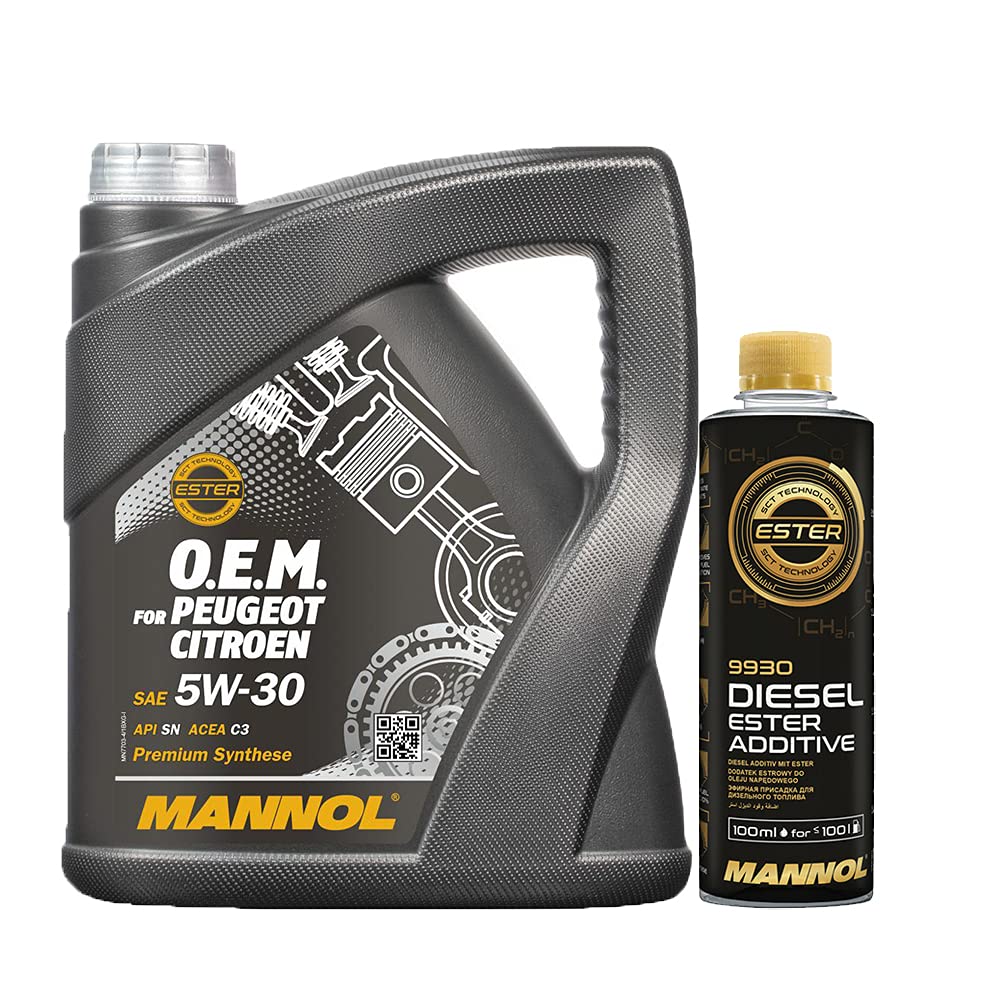 MANNOL 5l, 7703 O.E.M. 5W-30 C2/C3 DPF + Anti-Verschleiß-Reinigung-Additiv - Dieselzusatz 250ml MANNOL 5l, 7703 O.E.M. 5W-30 C2/C3 DPF + Anti-Verschleiß-Reinigung-Additiv - Dieselzusatz 250ml von MANNOL