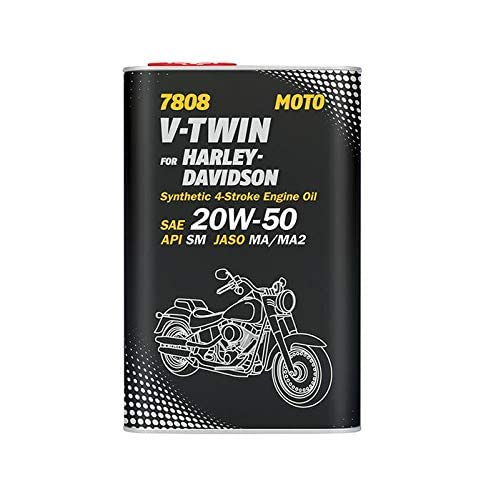MANNOL 7808 V-Twin for Harley-Davidson 20W-50 API SM 4T Motorrad Motoröl 1l von MANNOL