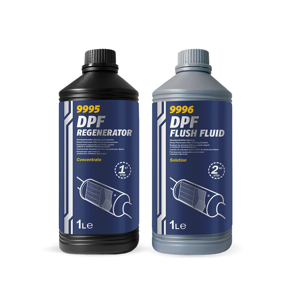 MANNOL 9995/9996 Diesel-Partikelfilter DPF Regenerator Reiniger & Spülflüssigkeit – Packung MANNOL 9995/9996 Diesel-Partikelfilter DPF Regenerator Reiniger & Spülflüssigkeit – Packung von MANNOL
