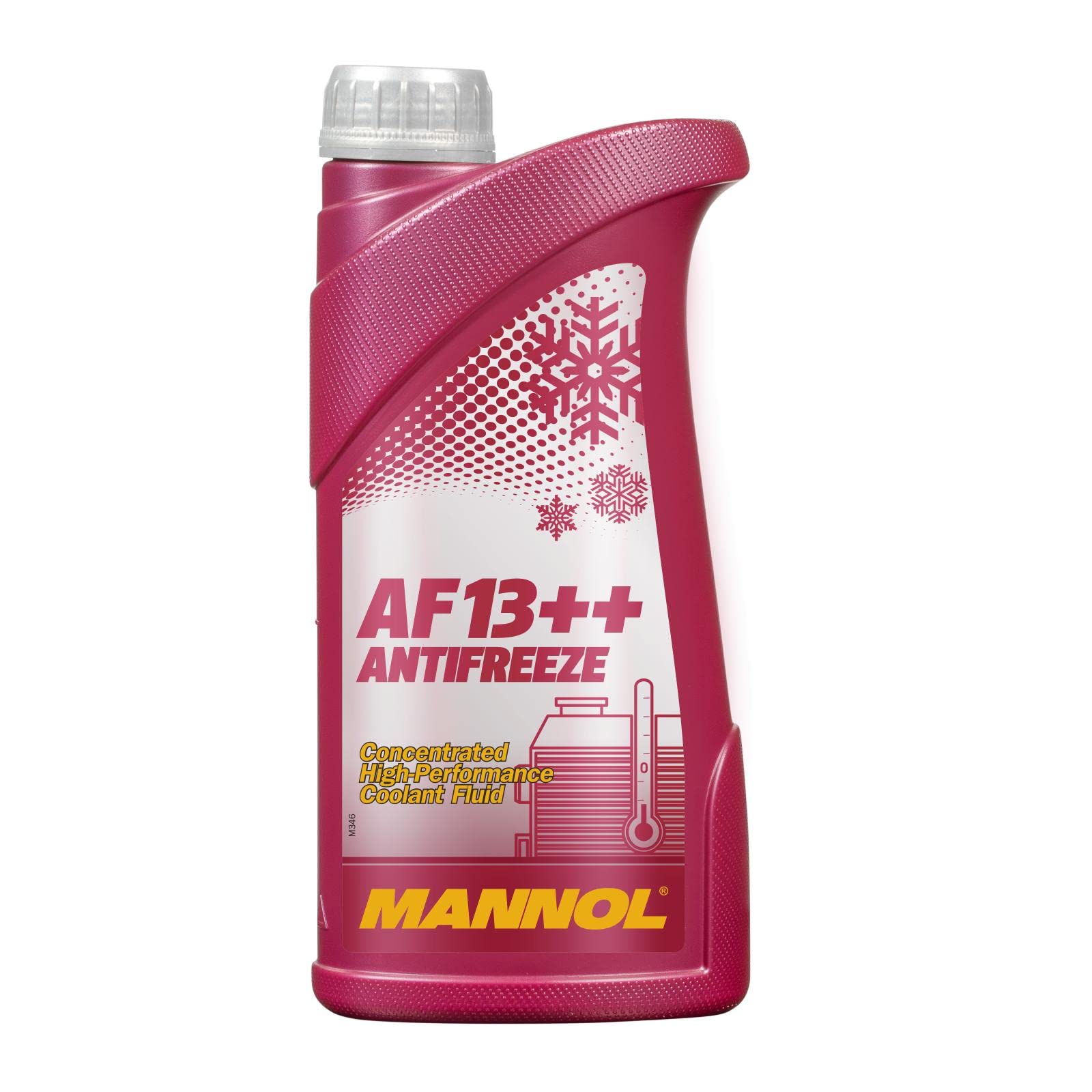 Mannol AF13++ Antifreeze Frostschutzmitttel 1L - Effektiver Korrosions- und Überhitzungsschutz, für Moderne Motoren, ROT von MANNOL