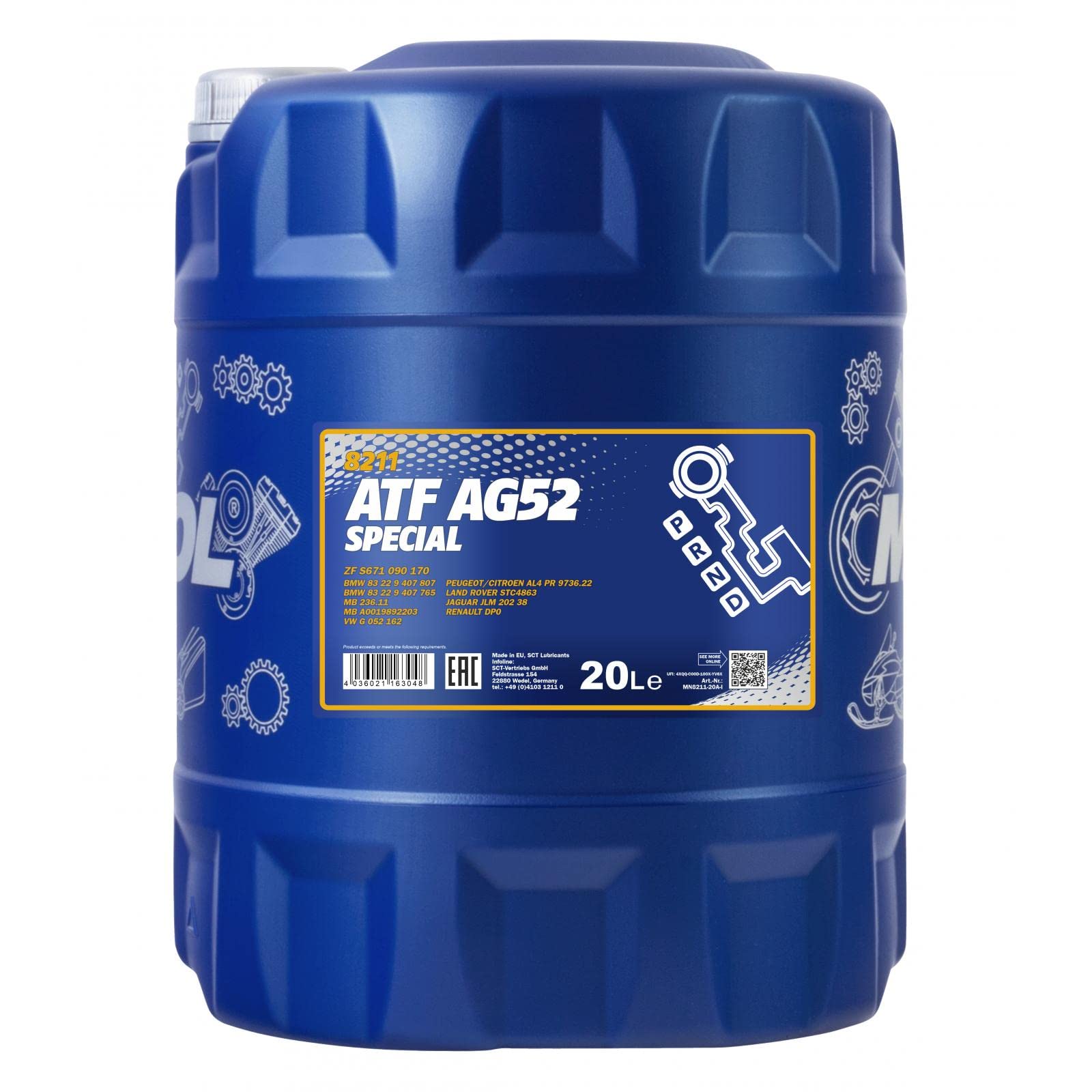 MANNOL ATF AG 52 Automatic Special 20 L MANNOL ATF AG 52 Automatic Special 20 L von MANNOL