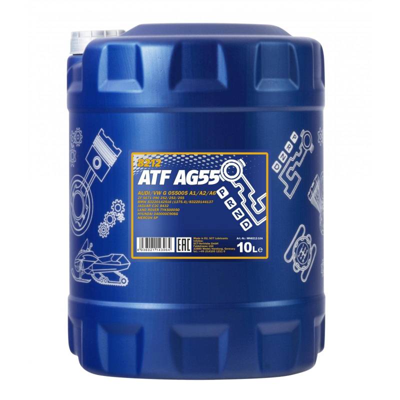 10 Liter MANNOL Hydrauliköl ATF AG55 Hydraulic Fluid Automatikgetriebeöl Gear von MANNOL