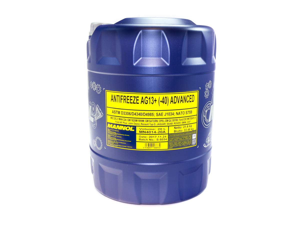 MANNOL Antifreeze AG13+ -40 Advanced Kühlerfrostschutz Kühlmittel MN4014-20 von MANNOL