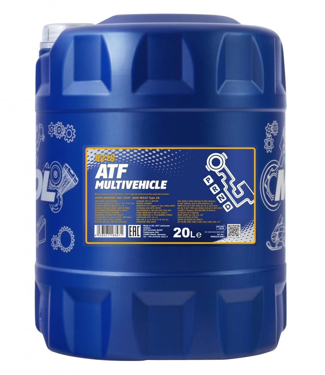MANNOL Automatikgetriebeöl VW,MERCEDES-BENZ,AUDI MN8218-20 MANNOL Automatikgetriebeöl VW,MERCEDES-BENZ,AUDI MN8218-20 von MANNOL