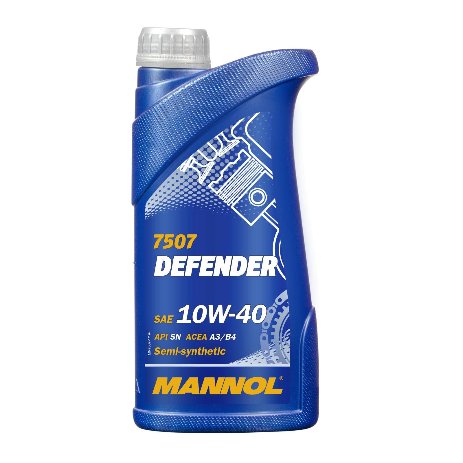 MANNOL Defender 10W-40 API SL/CF Motorenöl, 1 Liter von MANNOL