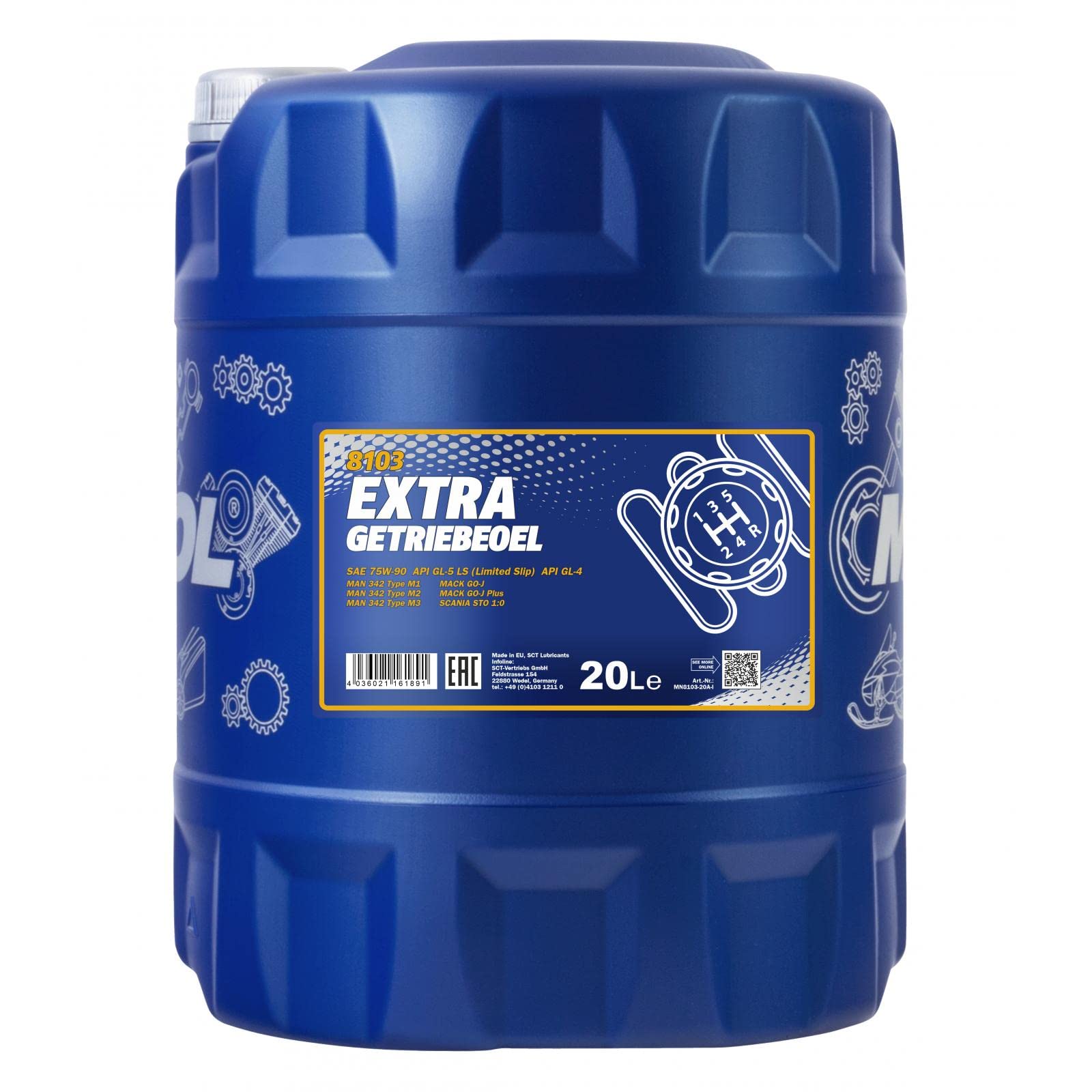 MANNOL Extra Getriebeoel 75W-90 GL-5 20 L von MANNOL