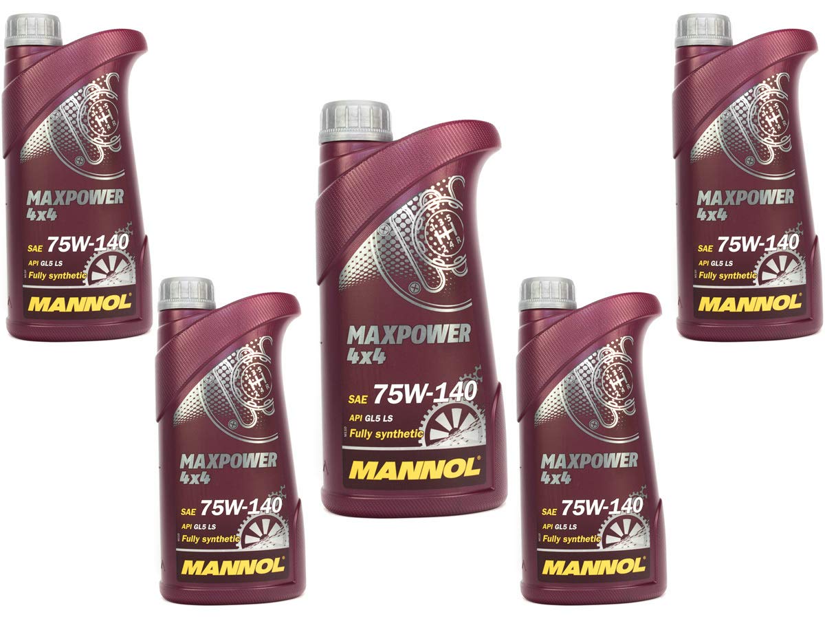 MANNOL Getriebeöl Maxpower 4x4 75W-140 API GL 5 LS 5 Stück á 1 Liter MANNOL Getriebeöl Maxpower 4x4 75W-140 API GL 5 LS 5 Stück á 1 Liter von MANNOL