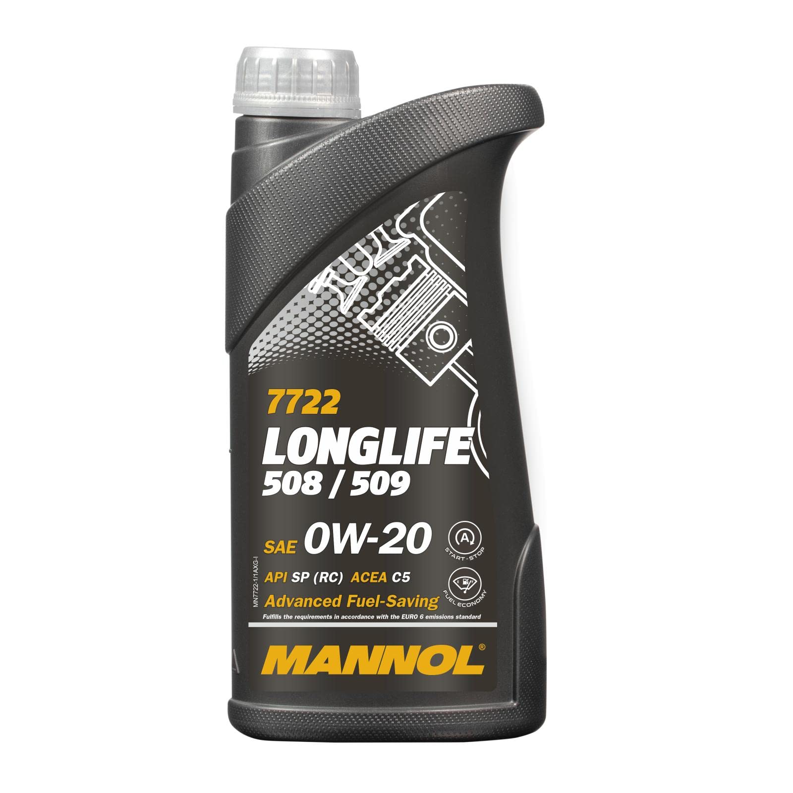 1 LITER MANNOL LONGLIFE 0W-20 MOTORÖL 508 509.00 ACEA C5 229.71 DEXOS1 0W20 ÖL von MANNOL