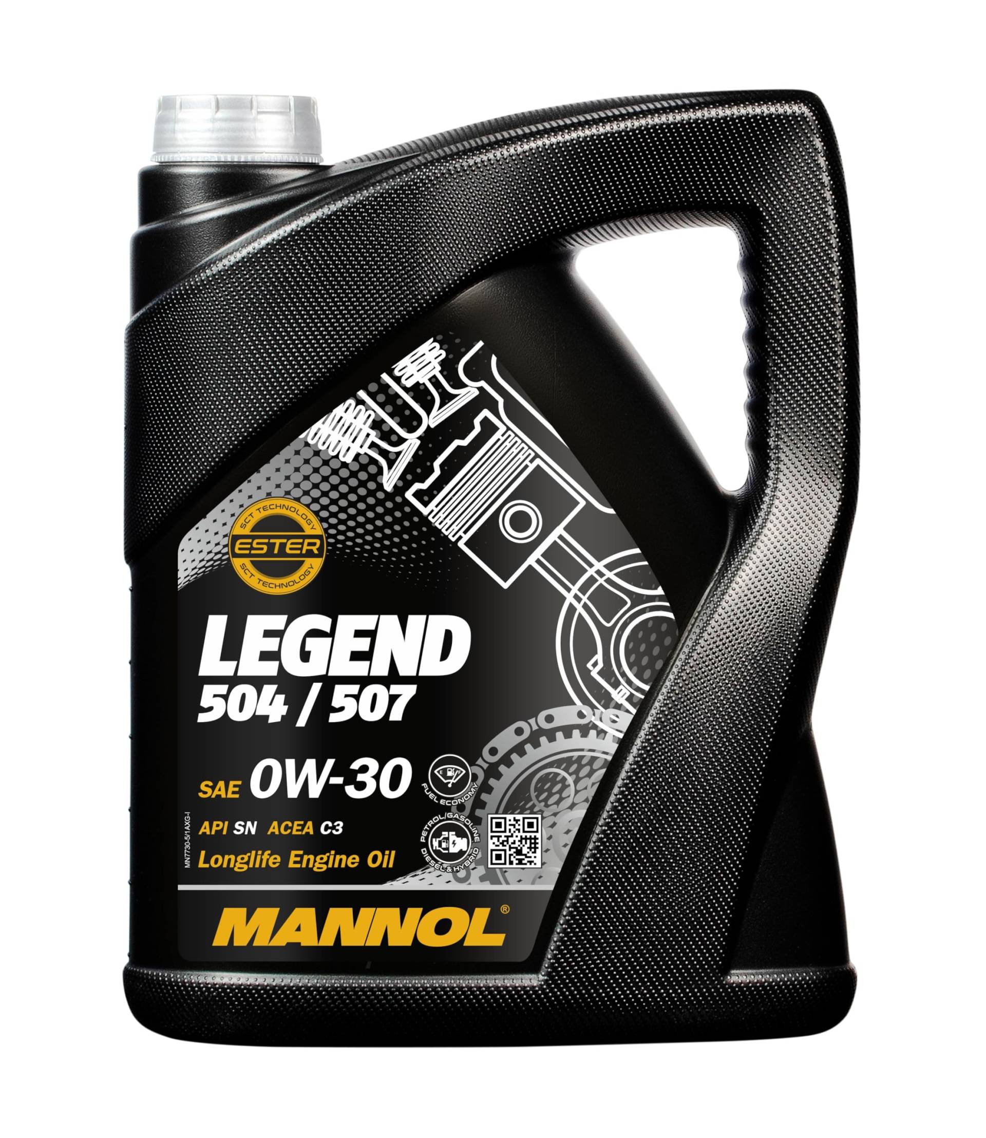 MANNOL Legend Premium 504/507 Motoröl 5L - Vollsynthetisch, optimal für Benzin & Diesel von MANNOL
