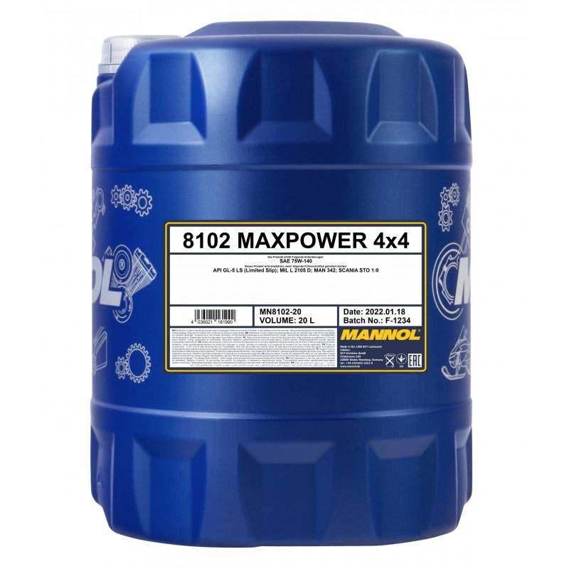 MANNOL Maxpower 75W-140 GL-5 LS 20 L von MANNOL
