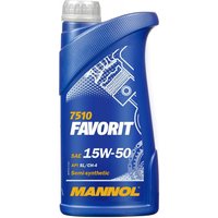 MANNOL Motoröl 15W-50, Inhalt: 1l, Teilsynthetiköl MN7510-1 von MANNOL