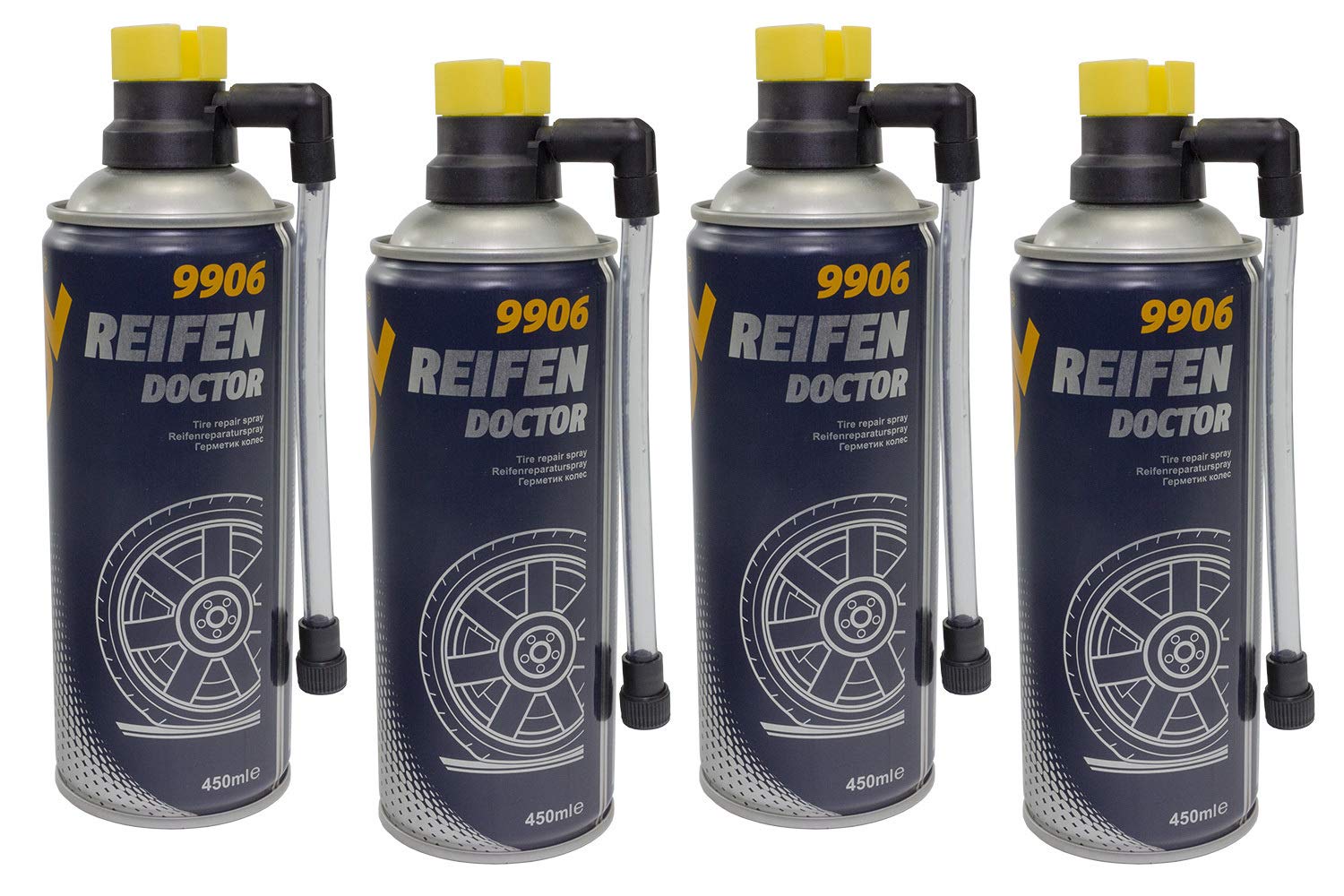 MANNOL Reifen Doktor Pannenspray Reifendicht 4 Stück á 450 ml MANNOL Reifen Doktor Pannenspray Reifendicht 4 Stück á 450 ml von MANNOL