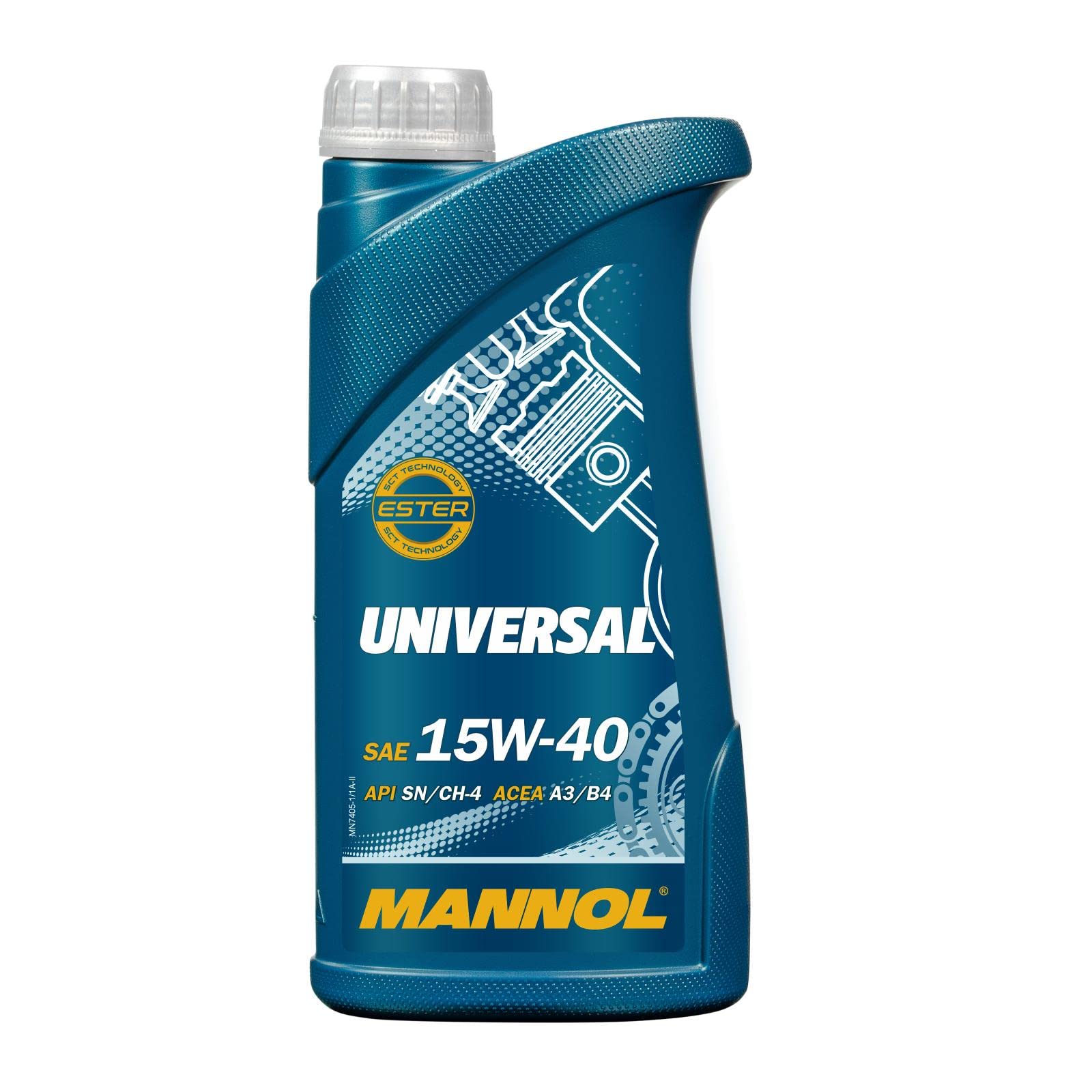 1 Liter Original MANNOL Motoröl Universal 15W-40 API SG/CD Engine Oil Öl von MANNOL