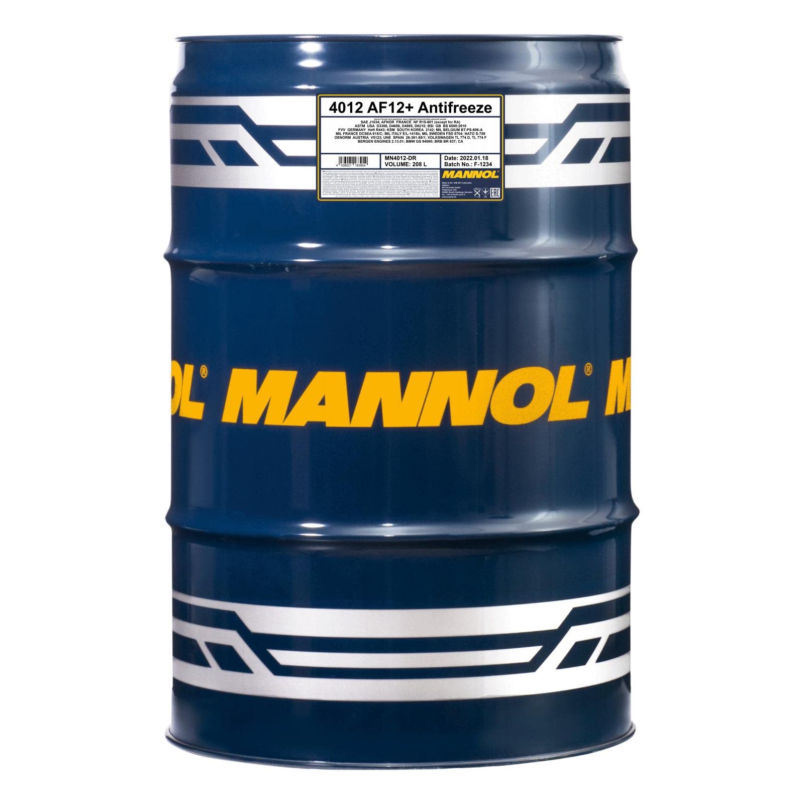MN AF12+ Antifreeze (-40°C) 208 Liter von MANNOL