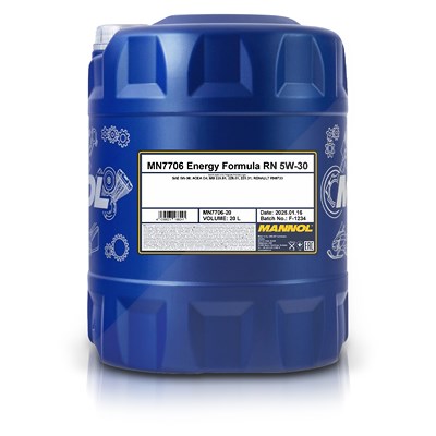 Mannol 20 L Energy Formula RN 5W-30 [Hersteller-Nr. MN7706-20] von MANNOL