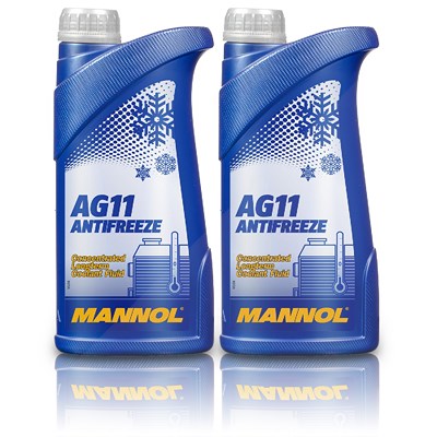 Mannol 2x 1 L Antifreeze AG11 Longterm Kühlerfrostschutzmittel [Hersteller-Nr. MN4111-1] von MANNOL