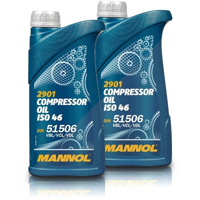 Mannol 2x 1 L Compressor Oil ISO 46 [Hersteller-Nr. MN2901-1] von MANNOL
