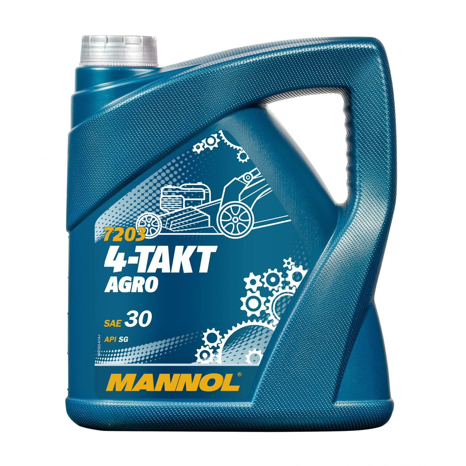 Motorenöl für 4-Takt Traktoren Rasenmäher Agro SAE 30 MANNOL API SG 4 Liter von MANNOL