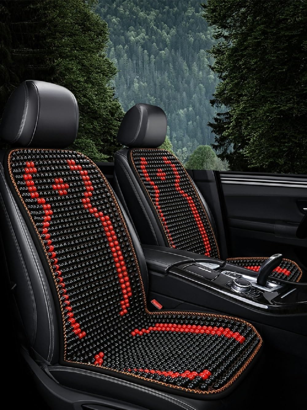 RTY-BY Auto Comfort Sitzauflage aus Holzperlen, Einzelsitzbezüge Sitzaufleger Holzkugeln, Massage Autositzauflage Holz, Universal Sitzmatte für Auto LKW Rollstuhl & Stuhl (D) von RTY-BY