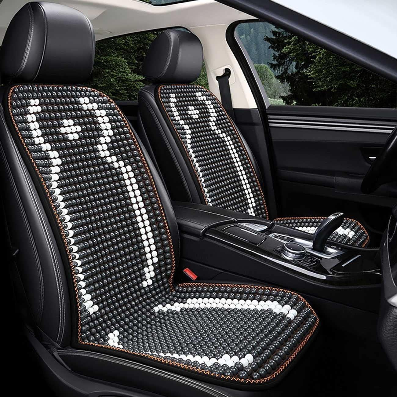 RTY-BY Auto Comfort Sitzauflage aus Holzperlen, Einzelsitzbezüge Sitzaufleger Holzkugeln, Massage Autositzauflage Holz, Universal Sitzmatte für Auto LKW Rollstuhl & Stuhl (E) von RTY-BY