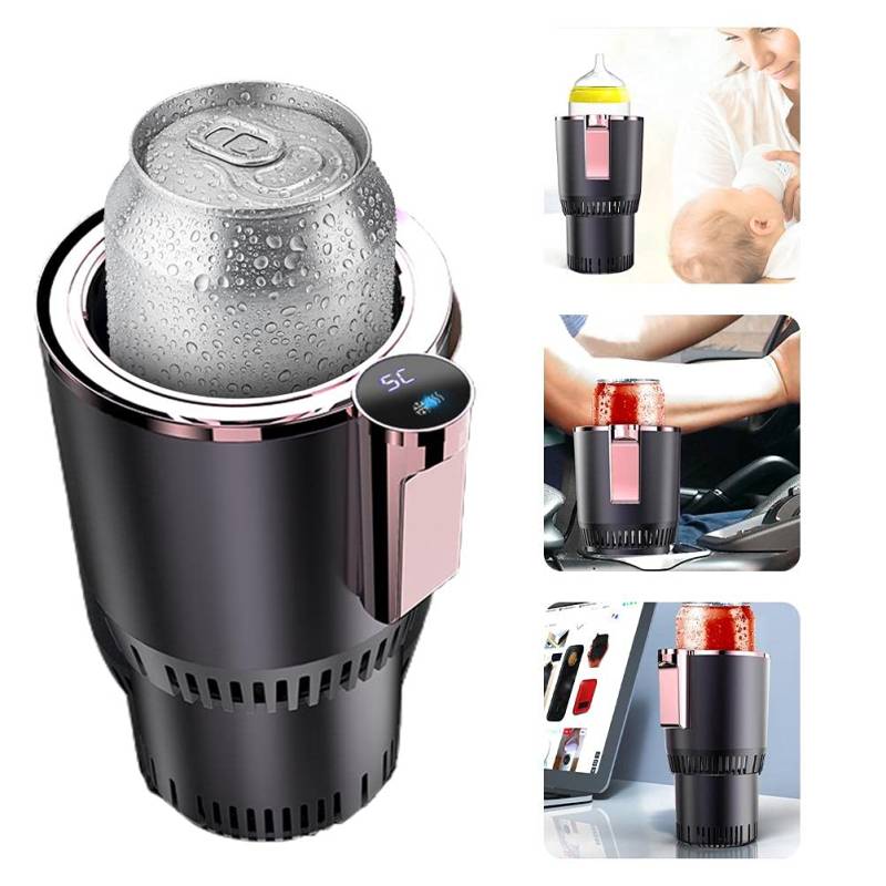 Auto Car Cup Kühler Wärmer 2 In 1 Auto Kühl- und Heizbecherhalter mit Anzeigetemperatur für Wasser Kaffee Getränke Milch von MAOBU