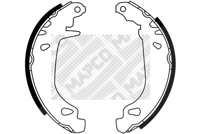 Mapco Bremsbackensatz Trommelbremse Hinterachse [Hersteller-Nr. 8406] für Citroën, Peugeot von MAPCO