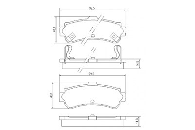 Mapco Bremsbeläge Hinterachse [Hersteller-Nr. 6659] für Nissan von MAPCO