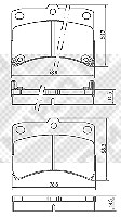 Mapco Satz Bremsbeläge Vorderachse [Hersteller-Nr. 6726] von MAPCO