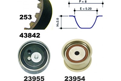 Mapco Zahnriemensatz [Hersteller-Nr. 23842] für Audi, Skoda, VW von MAPCO