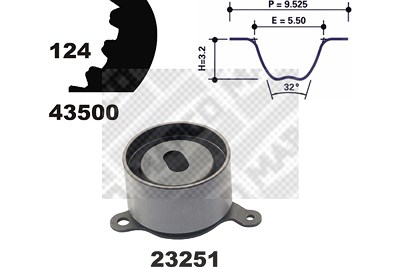 Mapco Zahnriemensatz [Hersteller-Nr. 23500] für Honda von MAPCO