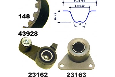 Mapco Zahnriemensatz [Hersteller-Nr. 23928] für Renault, Volvo von MAPCO