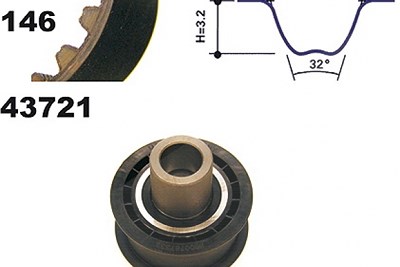 Mapco Zahnriemensatz [Hersteller-Nr. 23721] für Opel, Vauxhall von MAPCO
