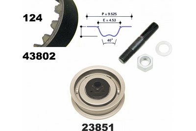 Mapco Zahnriemensatz [Hersteller-Nr. 23802] für Audi, Seat, VW von MAPCO