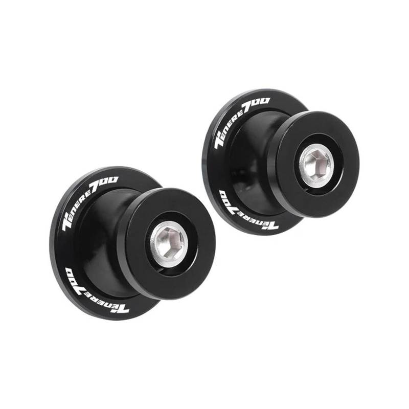 MARCAI Schwingenspulen Für YA&MAHA Für Tenere 700 2019-2023 6MM Motorrad Schwingenspulen Schrauben Schieber(Schwarz) von MARCAI