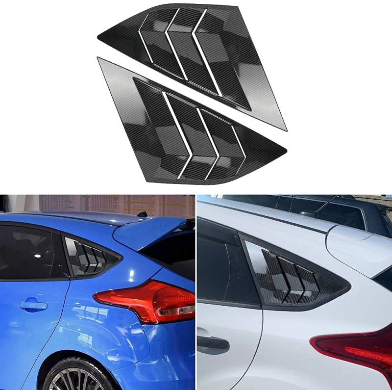 MARCHFA Heckscheiben-Lamellen kompatibel mit Focus ST RS MK3 Schrägheck 2012-2018 Lamellenzubehör (Kohlefaser) von MARCHFA