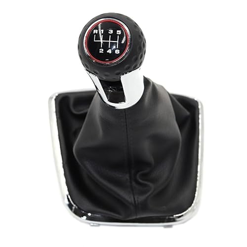 Schaltmanschette Knauf 5/6 Geschwindigkeit Für VW Für Polo 6R 2009 2010 2011 2012 2013 2014 Auto Shift Schaltknauf Hebel Gaitor Boot Abdeckung 6R0711456B Auto Schaltknauf Kopf(Farbe:R123456 Type 2) von MARQI