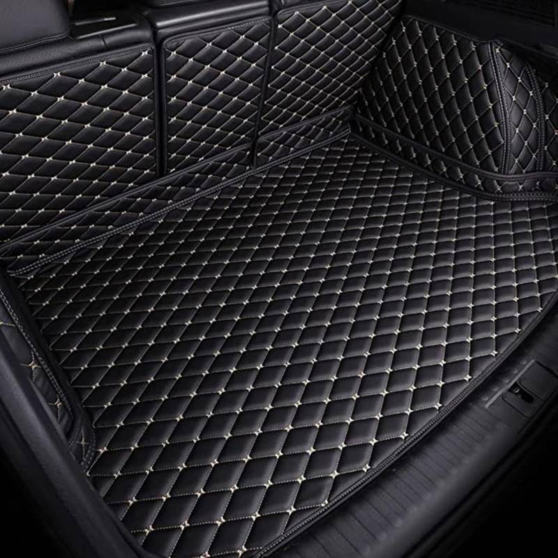 Auto Leder Kofferraummatten für Mercedes Benz EQS (V297) 2021-, Kofferraumwanne Matten Kofferraum Schutzmatten Kofferraumschutz Wasserdicht rutschfest Fracht Teppich AutozubehöR von MARXAN