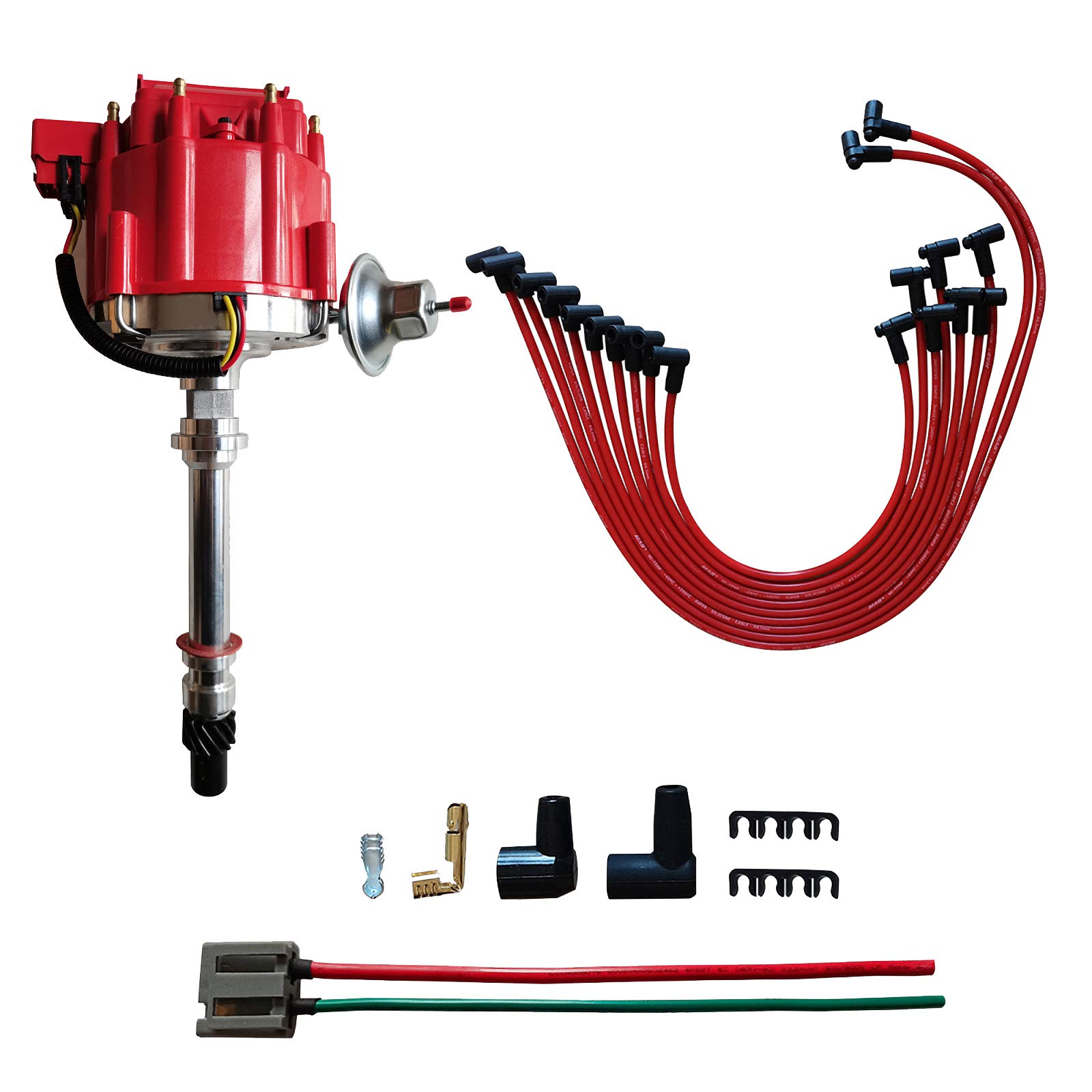 MAS Performance HEI Verteiler mit roter Kappe und Kabelsatz inkl. 65K Spule, kompatibel mit Chevy 305-454 Chevrolet C10 GMC SBC BBC 350-400 4,3L 5,0L 5,7L 6,6L 7,4L MAS Performance HEI Verteiler mit roter Kappe und Kabelsatz inkl. 65K Spule, kompatibel mit Chevy 305-454 Chevrolet C10 GMC SBC BBC 350-400 4,3L 5,0L 5,7L 6,6L 7,4L von MAS
