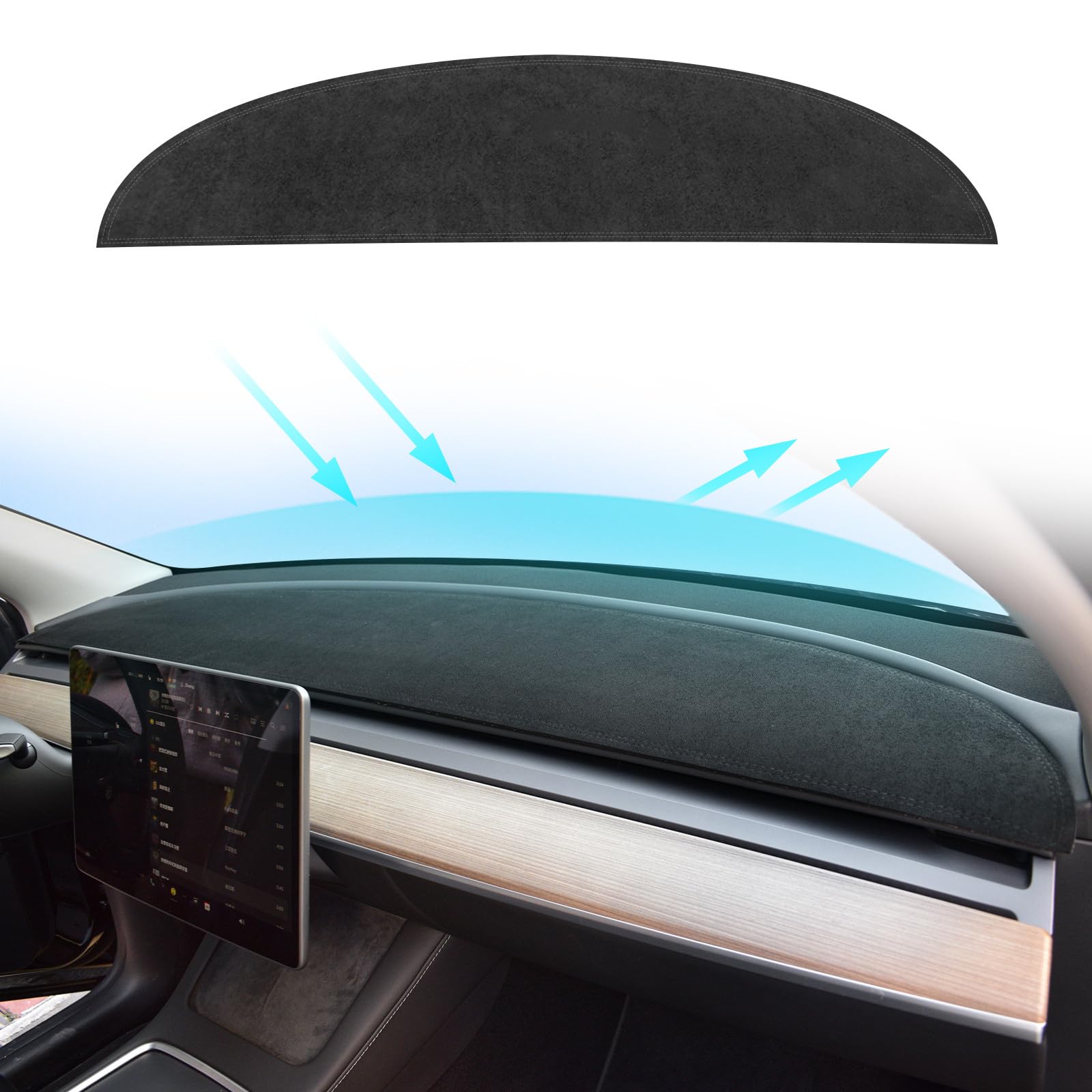 MASHA Armaturenbrettabdeckung für Tesla Model 3/Y, Flanell Armaturenbrett Pad Dash Mat Kompatibel mit Tesla Model Y Model 3 2017-2021 2022 2023 Armaturenbrett Dekoratives Interieur Auto Zubehör, MASHA Armaturenbrettabdeckung für Tesla Model 3/Y, Flanell Armaturenbrett Pad Dash Mat Kompatibel mit Tesla Model Y Model 3 2017-2021 2022 2023 Armaturenbrett Dekoratives Interieur Auto Zubehör, von MASHA