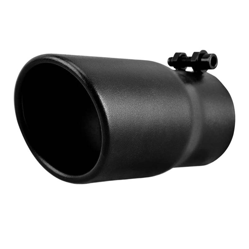 Autoschalldämpfer 1 Stück 7,62cm Einlass-Auspuffspitze 23cm Gesamtlänge Edelstahl-Auspuffspitzen Endrohr Auspuffrohr(Black) von MASHRGX