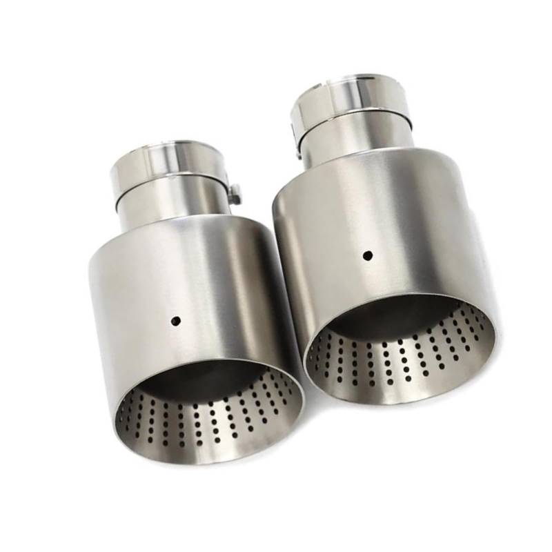 Autoschalldämpfer 1 Stück Matt Edelstahl Autoauspuffspitze System Rohr Auspuffspitze Für VW GTI MK7 Für Golf 7 Düse 60MM 63mm Schalldämpferspitze Auspuffrohr(ID57MMOD101MM) von MASHRGX