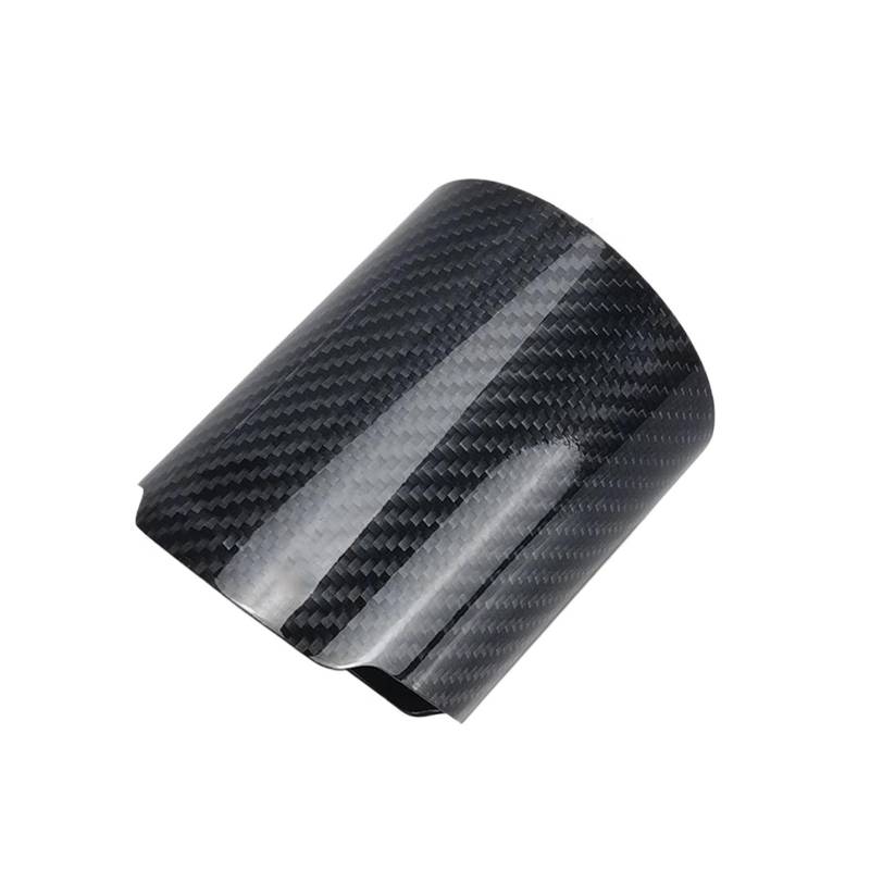 Autoschalldämpfer 1 Stück Rohrabdeckung Auto Universal Gerader Flansch Carbonfaser Auspuffblende Schalldämpferrohrgehäuse Auspuffrohr(Glossy In112-Ou116) von MASHRGX