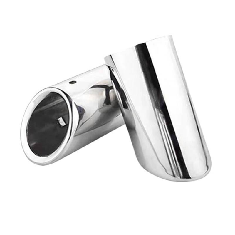 Autoschalldämpfer 76mm Edelstahl-Endrohr Für A4 B8 Für Avant A5 Sportback 8T Q5 8R Q3 8U Auspuffrohr(Silber) von MASHRGX