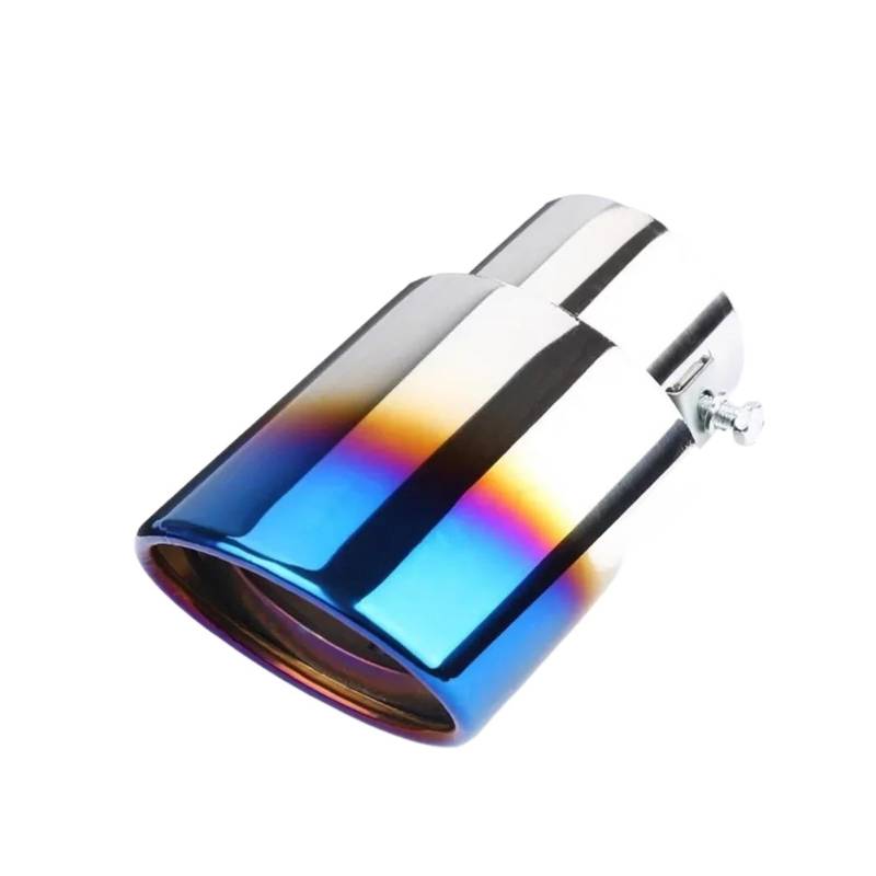 Autoschalldämpfer Auspuffendrohr Aus Edelstahl Fürs Universales Auto Auspuffendrohr Auspufftopfendrohr Autozubehör Auspuffrohr(Straight-Blue) von MASHRGX