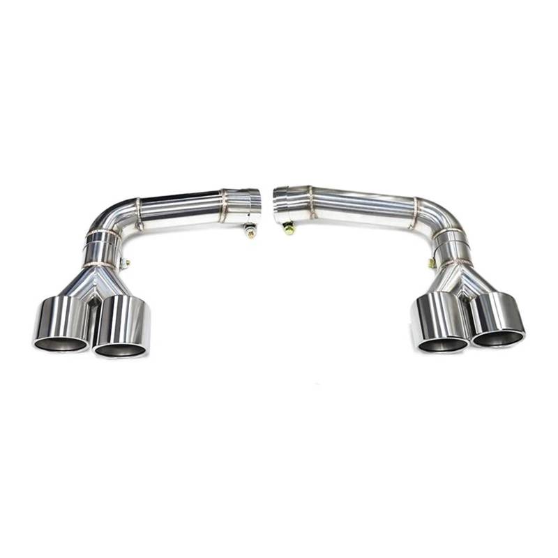 Autoschalldämpfer Auto Auspuff Spitze Schalldämpfer Spitze Auspuff System Endrohr Tunning Düse Für Q8 2020 2021 2022 Up SQ8 Quad Auspuffrohr(Silber) von MASHRGX